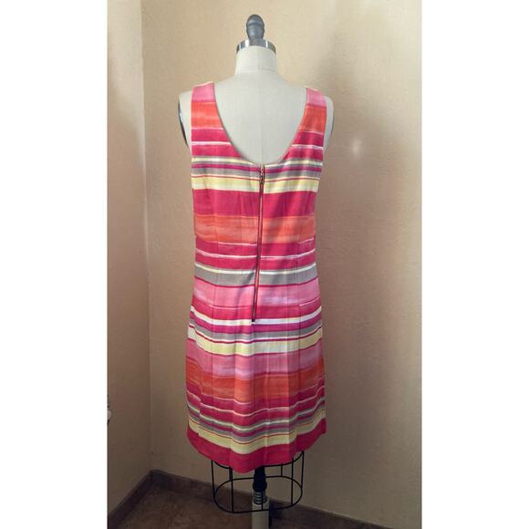 Pappagallo Women's Dress Size 6  Melon Multicolored Sleeveless NWT - Picture 5 of 10